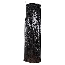 Christian Dior-Dior strapless silver sequin dress-Black,Silver hardware