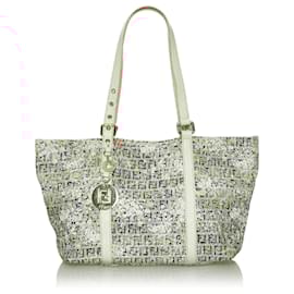 Fendi-Fendi Pink Zucchino Floral Tote Bag-Pink,Multiple colors