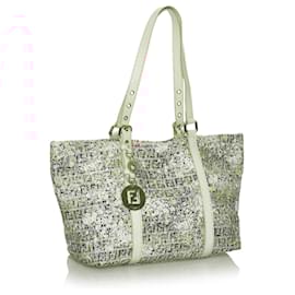 Fendi-Fendi Pink Zucchino Floral Tote Bag-Pink,Multiple colors