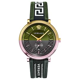 Versace-V-Circle Greca Edition Bracelet Watch-Golden,Metallic