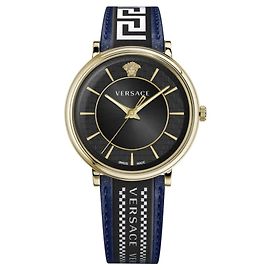 Relógio Versace V-Circle Strap Dourado Metálico