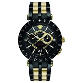 Versace-V-Race Multifunction Bracelet Watch-Black