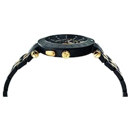 Versace-V-Race Multifunction Bracelet Watch-Black