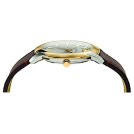 Versace-V-Urban Leather Watch-Golden,Metallic