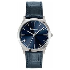 Salvatore Ferragamo-Ferragamo Slim Gent Strap Watch-Metallic