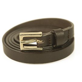 Dsquared2 Ceinture fine en cuir marron avec boucle dorée pour femme taille M Marron