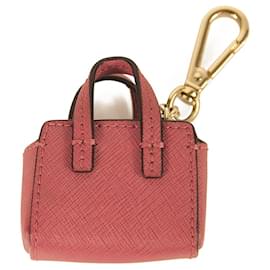 Michael Kors-Michael Kors Pink Miniature Bag w. Logo Lobster Clip Key Ring Bag Charm-Pink