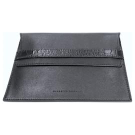 Giuseppe Zanotti-Giuseppe Zanotti Leather Clutch Bag-Black
