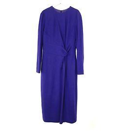 Robe taille torsadée en laine violet Windsor Violet