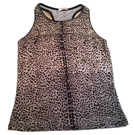 Top Roberto Cavalli con Stampa Pantera Marrone Nero Marrone Nero