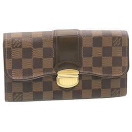 Louis Vuitton-LOUIS VUITTON Damier Ebene Portefeuille Sistina Long Wallet N61747 LV Auth jk920-Other