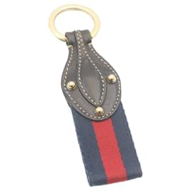 Gucci-GUCCI Sherry Line GG Canvas Charm Blue Red Green Auth im281-Red,Blue,Green