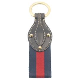 Gucci-GUCCI Sherry Line GG Canvas Charm Blue Red Green Auth im281-Red,Blue,Green