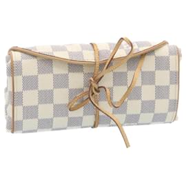 Louis Vuitton-LOUIS VUITTON Damier Azur Trousse Bijoux Custodia pieghevole N41421 LV Auth jk767-Altro