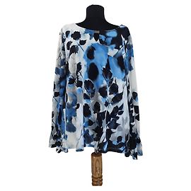 Top Calvin Klein Blu Multicolore Poliestere Blu Multicolore