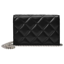 Alexander Mcqueen-Skull Mini Bag in Black Leather-Black