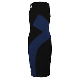 Gianni Versace-Gianni Versace Paneled Bandage Dress in Blue Polyester-Other