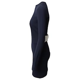 Balenciaga-Balenciaga Sheath Dress with See Through Back in Navy Blue Rayon-Navy blue