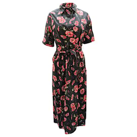 Adam Lippes-Vestido largo de algodón negro con estampado floral de Adam Lippes-Negro