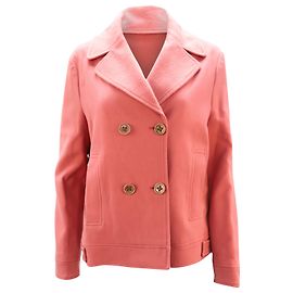 Chaquetón Agnona en pelo de camello rosa Otro