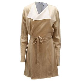 Agnona Mantel mit Gürtel aus hellbraunem Kaschmir Braun Beige