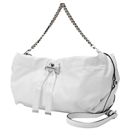 Alexander Mcqueen-Mini Bundle Bag in White Leather-White