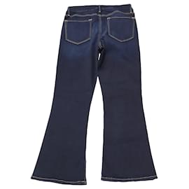 Frame Denim-Jeans Mini Boot Frame Le Crop in denim di cotone blu-Blu