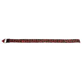 Kenzo-Kenzo Triangle Buckle Belt in Pink Watersnake Leather-Multiple colors