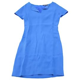 Balenciaga-Balenciaga Shift Dress in Blue Silk-Blue