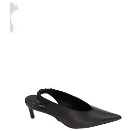 Décolleté Anine Bing Lyla Slingback in pelle nera Nero