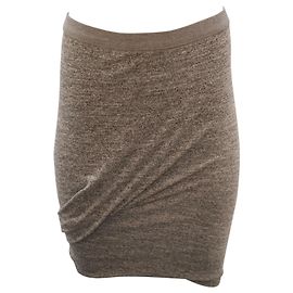 Falda elástica en rayón gris de T by Alexander Wang Gris