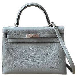 Hermès Kelly 32 sellier Togo gris mouette Gris