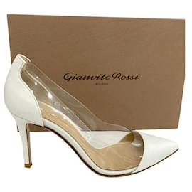 Gianvito Rossi-escarpins cuir pvc neufs-Blanc