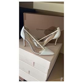 Gianvito Rossi-décolleté in pelle pvc nuove-Bianco