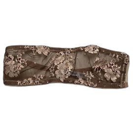 I.D. Sarrieri gold lace strapless bra Golden