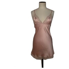 I.D. Sarrieri Eu.D. Sarrieri vestido de seda rosa claro com detalhes em renda Rosa Bege