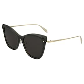 Alexander Mcqueen-Cat-Eye Frame Acetate Sunglasses-Grey