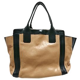 Chloé Sac cabas en cuir Chloe Marron Alison Marron Noir Beige
