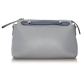 Fendi-Petit sac à main en cuir gris Fendi By The Way-Gris