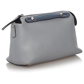 Fendi-Petit sac à main en cuir gris Fendi By The Way-Gris
