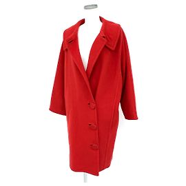 Gianfranco Ferré [Used] GIANFRANCO FERRE design wool coat size 40 ◆ red / red / red / long length / ladies / outer Red