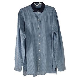 Camicia Lanvin in cotone a quadretti blu Blu