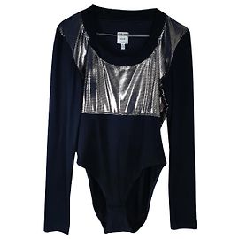 Moschino Jeans Top Body Black Silvery Black Silvery