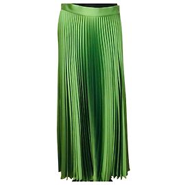 Escada Green Pleated Skirt Green