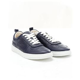 Baskets MCM en cuir bleu marine 37 Bleu Marine