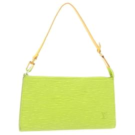 Louis Vuitton-LOUIS VUITTON Epi Pochette Accessoires Pouch Yellow M52989 LV Auth 27385-Yellow