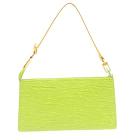 Louis Vuitton-LOUIS VUITTON Epi Pochette Accessoires Pouch Yellow M52989 LV Auth 27385-Yellow
