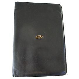 St Dupont Black leather wallet. Black