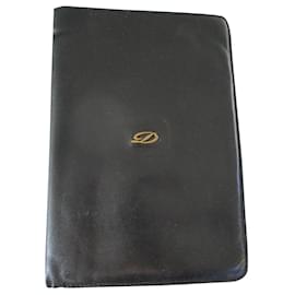 St Dupont-Black leather wallet.-Black