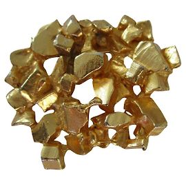 Autre Marque Broche Linda Hattab em metal dourado Dourado
